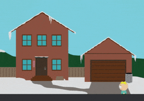 butters stotch snow GIF by South Park 