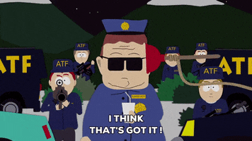cop plunging GIF by South Park 