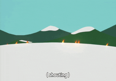 fire running GIF by South Park