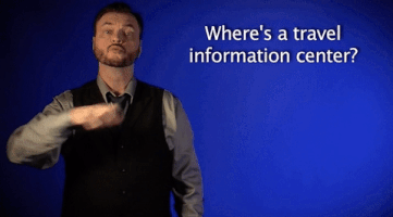 sign language wheres a travel information center GIF by Sign with Robert