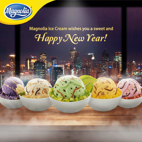 ces celebration new year ice cream fireworks GIF