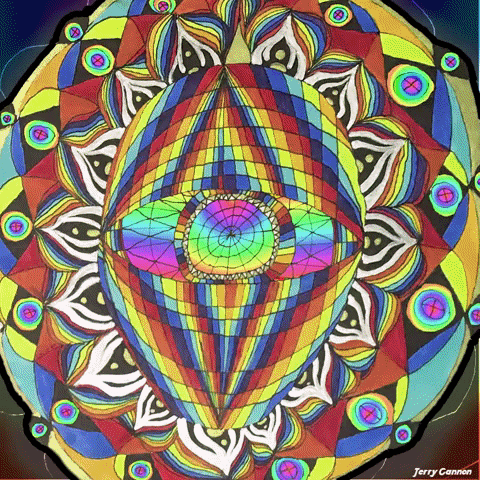 InfiniteBit trippy psychedelic drawing lsd GIF