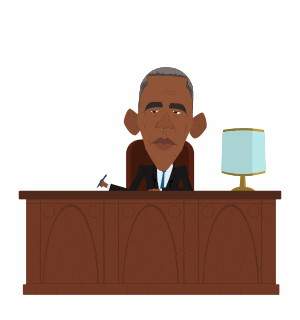 Barack Obama Cartoon GIF by Wave.video