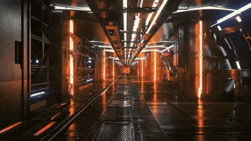 scifi corridor GIF by robob3ar