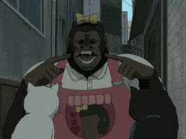 funnyginsan pets gorilla gintama entertain GIF