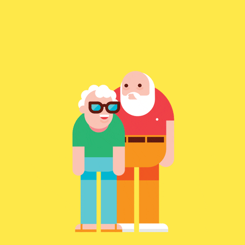 Old Folks Kissing GIF by tylernickell