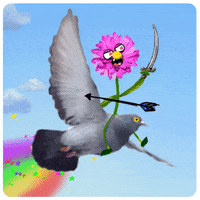 Flower Bird GIF by Chris Timmons