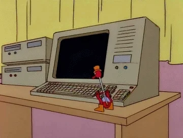 The Simpsons Computer GIF