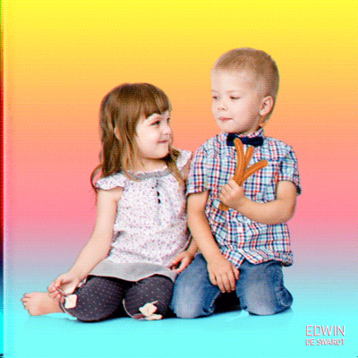nonaryder kids young love hot dogs flower bunch GIF
