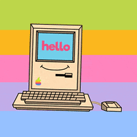 Rainbow Hello GIF by Alex Bobeda