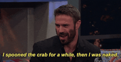 season 3 i spooned the crab for a while then i was naked GIF by Bachelor in Paradise