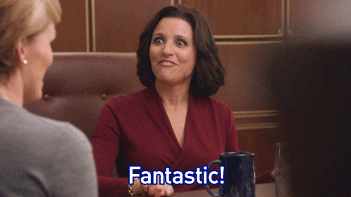 excited julia louis-dreyfus GIF by Veep HBO