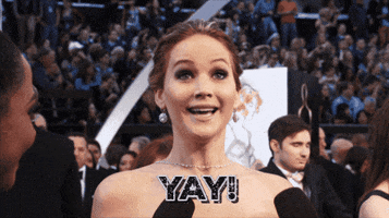 Excited Jennifer Lawrence GIF