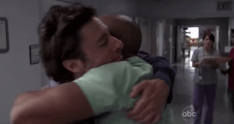  hug scrubs best friends bromance hugging GIF