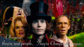 fruitbatheaven johnny depp willy wonka charlie and the chocolate factory oompa loompa GIF