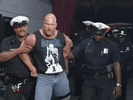 arrested stone cold GIF by WWE