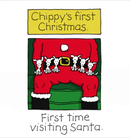 merry christmas comics GIF by Chippy the dog