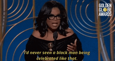 oprah winfrey id never seen a black man being celebrated like that GIF by Golden Globes