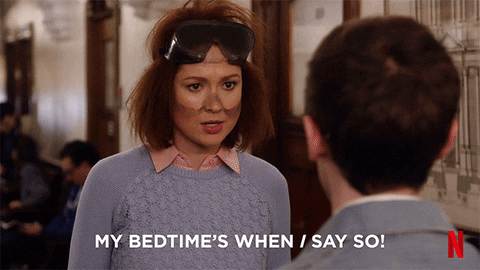 Tina Fey Bedtime GIF by Unbreakable Kimmy Schmidt - Find & Share on GIPHY