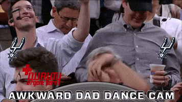 awkward dad dance cam dancing GIF by NBA