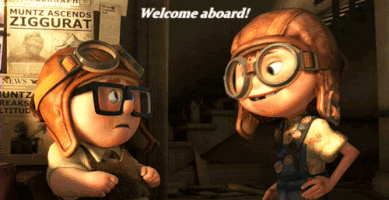 dorianc0c0c0 up pixar welcome aboard carl & ellie GIF