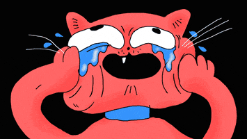 cat crying GIF by GIPHY Studios Originals