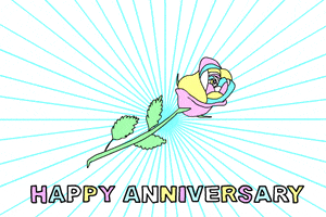 Happy Anniversary Rose GIF by GIPHY Studios Originals