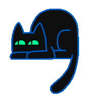 etiqueta do gato preto por GIPHY CAM