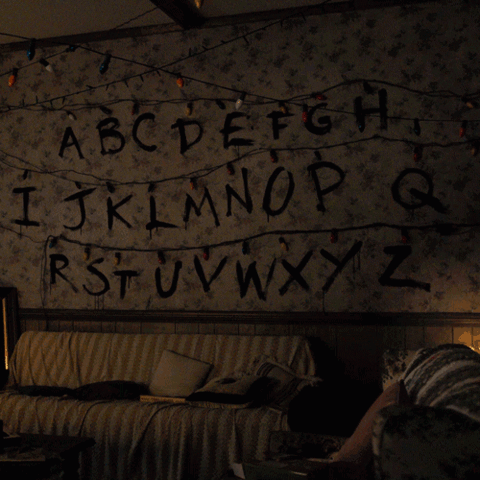 hyper1on stranger things fake christmas lights GIF