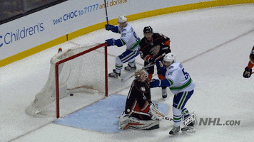 vancouver canucks fist pump GIF by NHL