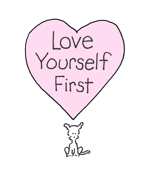 chippythedog love hearts self love recovery GIF
