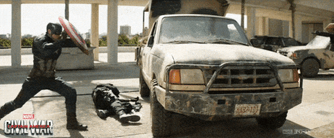 kicking captain america GIF by Agent M Loves Gifs