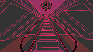 sexy escalator GIF by Alastair Mccoll Animation & Illustration 