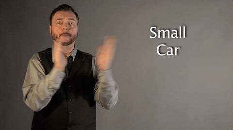 Sign Language Small Car GIF by Sign with Robert - Find & Share on GIPHY