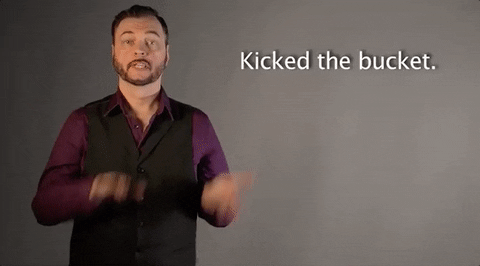 Sign Language Kicked The Bucket GIF by Sign with Robert - Find & Share ...