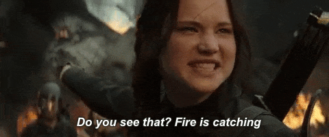 Jennifer Lawrence Fire GIF by The Hunger Games: Mockingjay Part 2