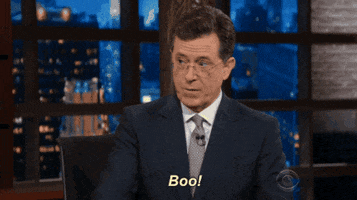 stephen colbert boo GIF by The Late Show With Stephen Colbert