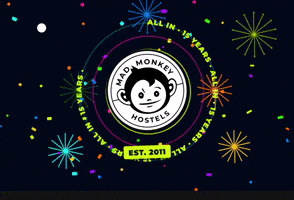 Mad Monkey 15 Year GIF by MAD_MONKEYHOSTELS