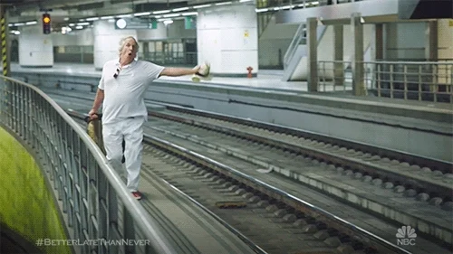 better late than never running GIF by NBC