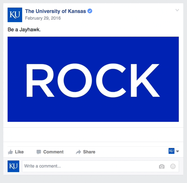 Facebook Love GIF by University of Kansas