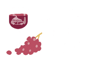 Roadtrip Wine Time Sticker by Quirky Campers