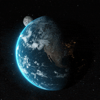 Rotating earth gif animation