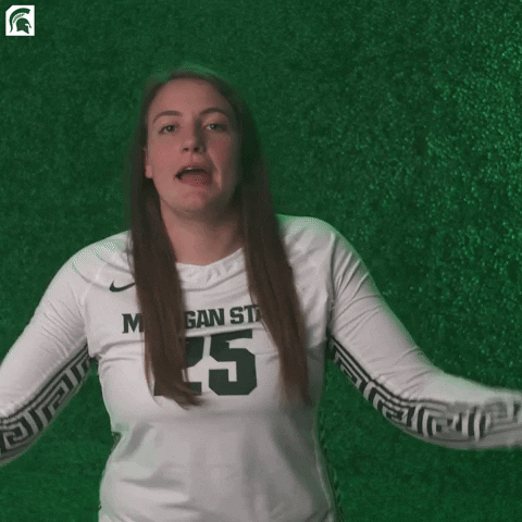 Go Green Make Some Noise GIF by Michigan State Athletics