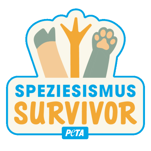 Vegan Survivor Sticker by PETA Deutschland e.V.
