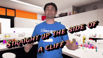 Straight Up The Side Of A Cliff GIF