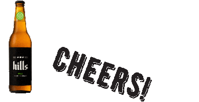 Cheers Drinking Sticker by Hills Beer
