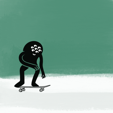 KMGYeah illustration skate character draw GIF