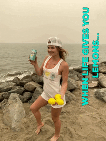 Happy When Life Gives You Lemons GIF by Palmia Beer