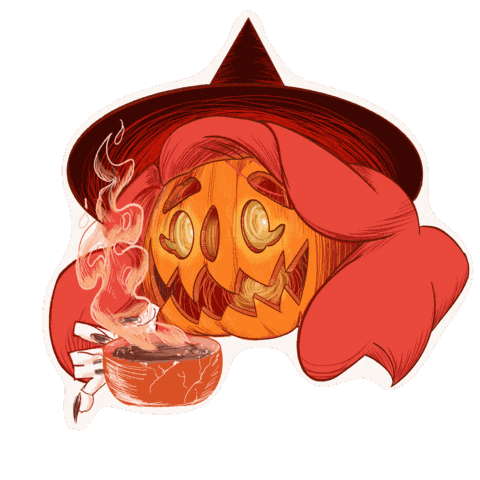 Coffee Halloween Sticker