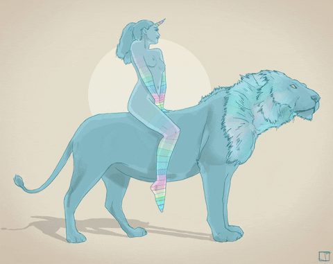 Digital Art Lion GIF by Phazed - Find & Share on GIPHY